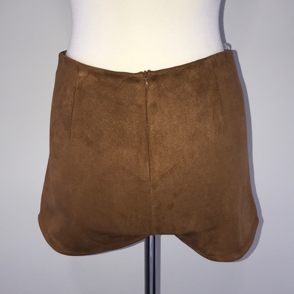 Blue Blush Envelope Skort Suede Brown - Picture 5 of 6